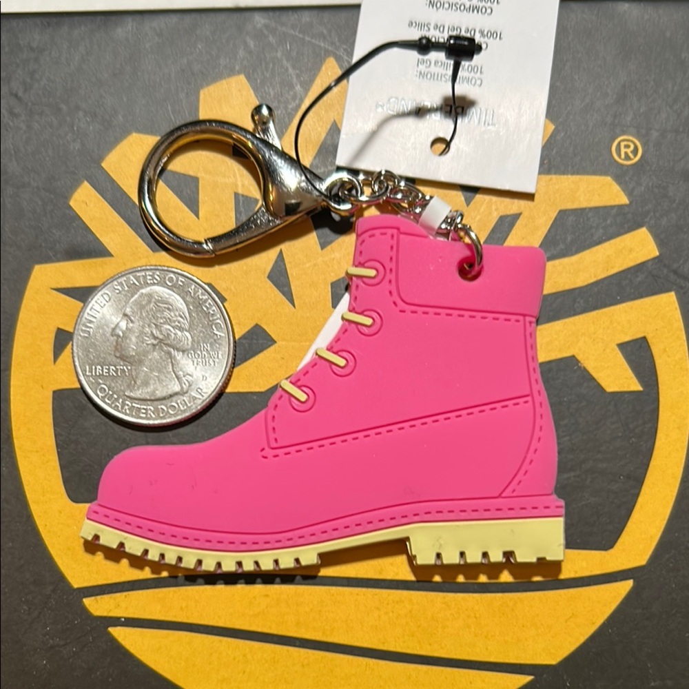 Timberland Pink Boot Keychain - Picture 2 of 4
